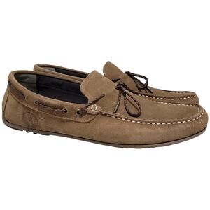 Barbour Men Jenson Moc Toe Slip On Driving Loafers Size US 9 UK 8 Taupe Suede